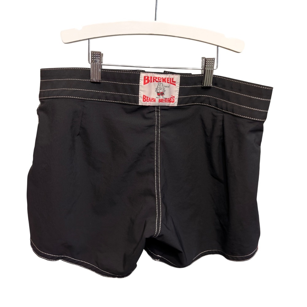 Birdwell Beach Britches Womens Black Board Shorts Contrast Stitch Size 6 USA - Picture 2 of 6